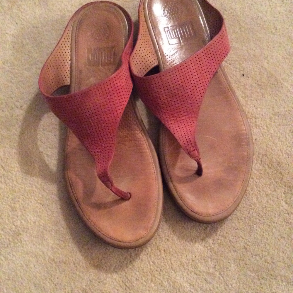 Fitflop sandals, leather suede upper. Soft support